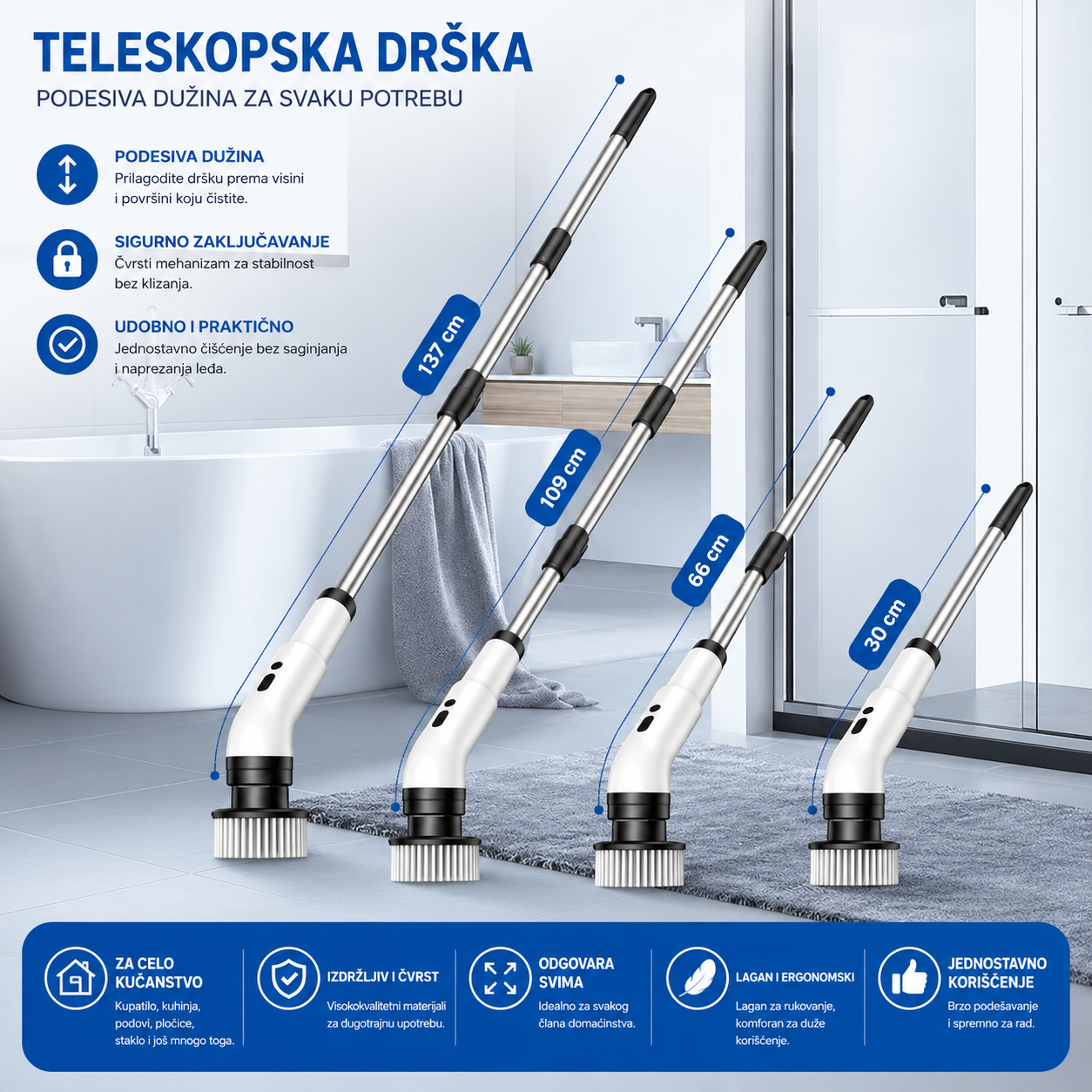 9 u 1 Elektricna cetka za ciscenje