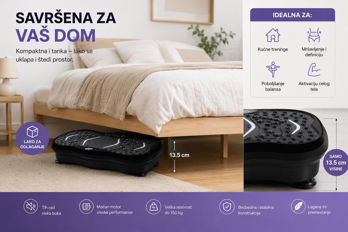 Vibraciona ploca za akupresurnu masazu