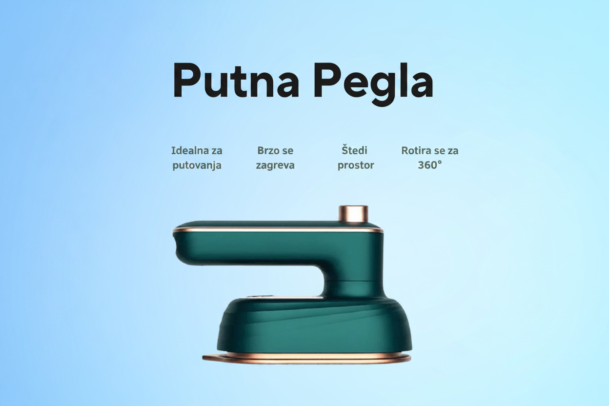 Mini pegla za putovanja i vertikalno peglanje na paru